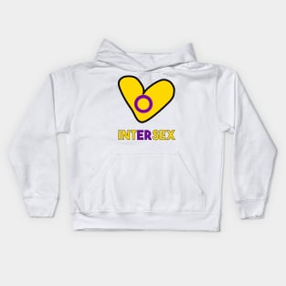 LGBTQ+ Intersex Heart- Love Kids Hoodie